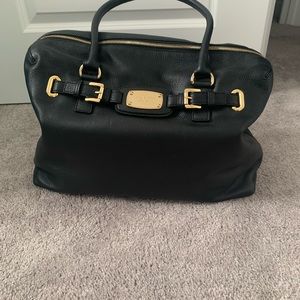 Michael Kors leather weekender bag